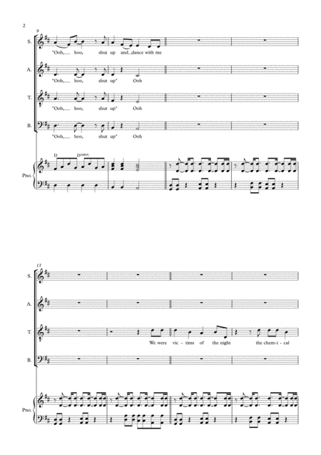 Shut Up And Dance Satb Acc Page 2