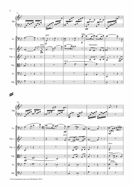 Sicilienne For Cello And String Orchestra Op 78 Page 2