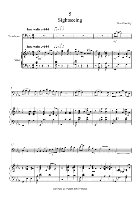 Sightseeing A Jazz Waltz For Trombone And Piano Advanced Intermediate Page 2