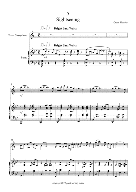 Sightseeing For Tenor Sax And Piano Available For Alto Page 2