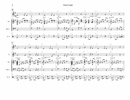 Silent Night 2017 For Voice Flute Bass Drums Guitar Page 2