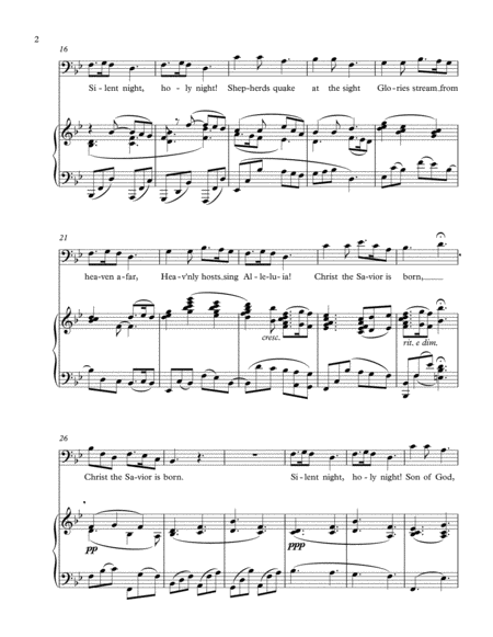 Silent Night Baritone And Piano Page 2