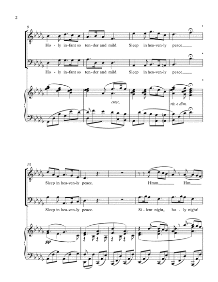 Silent Night Duet Male And Female Voice And Piano Page 2