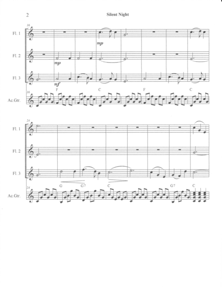 Silent Night Flute Trio With Guitar Page 2