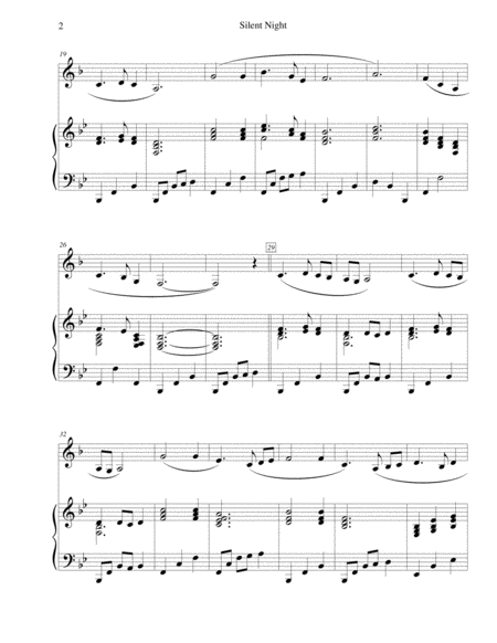 Silent Night For French Horn And Piano Page 2