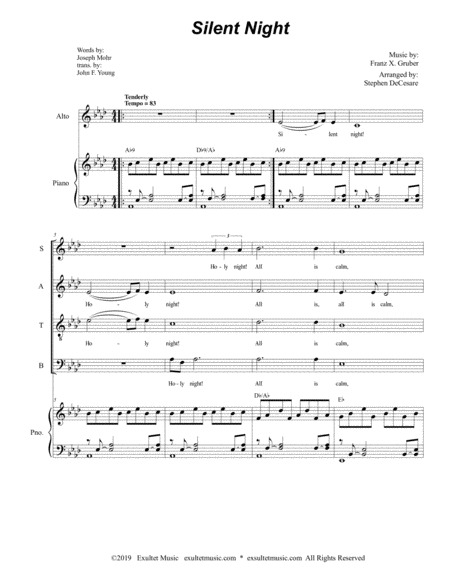 Silent Night For Satb Page 2