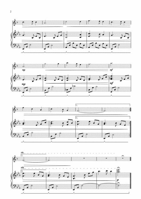 Silent Night For Solo Tenor Saxophone And Piano Page 2