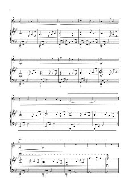 Silent Night For Solo Trumpet In Bb And Piano Page 2