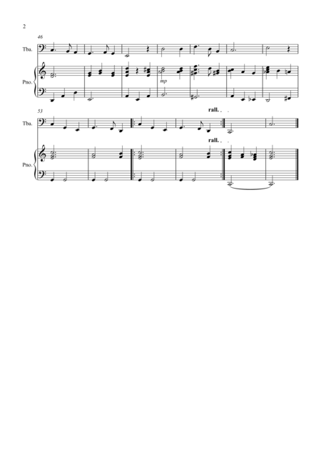 Silent Night For Tuba And Piano Page 2