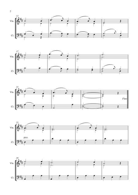 Silent Night For Violin Cello Duet Trio Or Quartet Suitable For All Grades Page 2