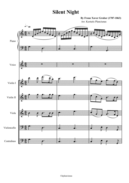 Silent Night For Voice And Chamber Orchestra Page 2