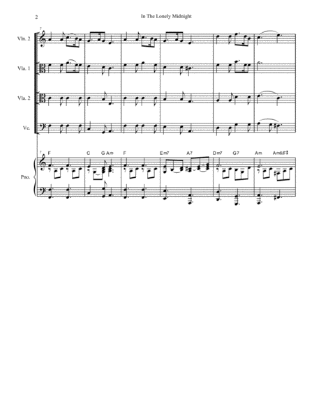 Silent Night In The Lonely Midnight For String Quintet Page 2