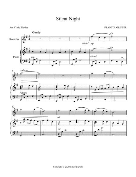 Silent Night Piano And Recorder Page 2