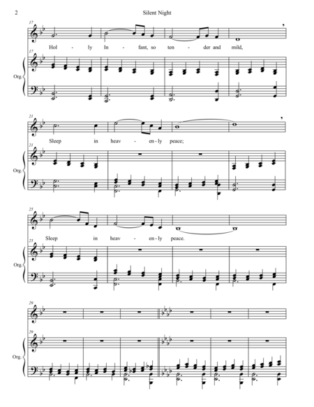 Silent Night Satb Organ Page 2