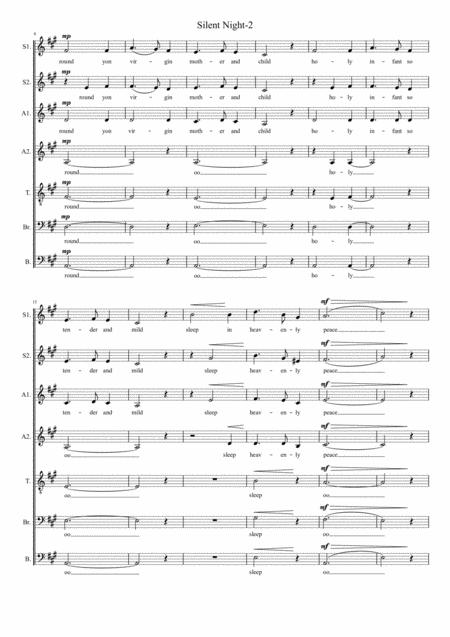 Silent Night Ssaatbb A Cappella Page 2