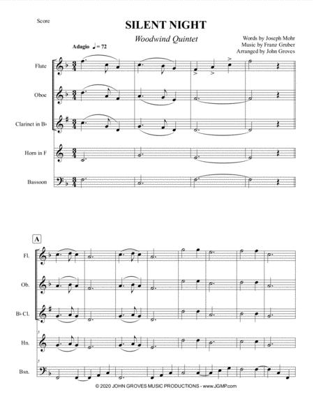 Silent Night Woodwind Quintet Page 2