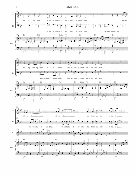 Silver Bells Duet For Tenor And Bass Solo Page 2