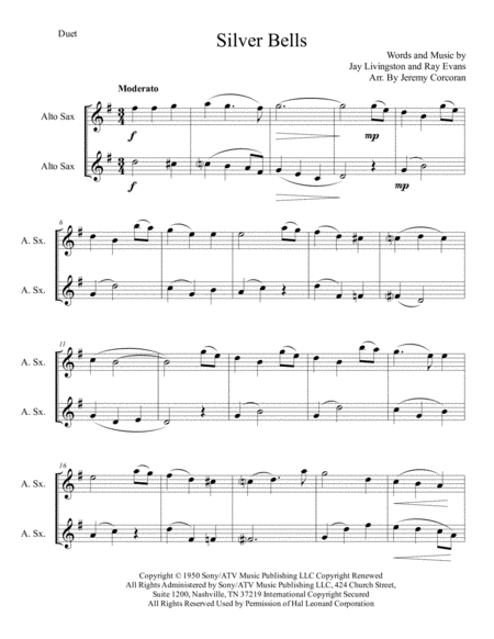 Silver Bells For Two Saxophones Page 2