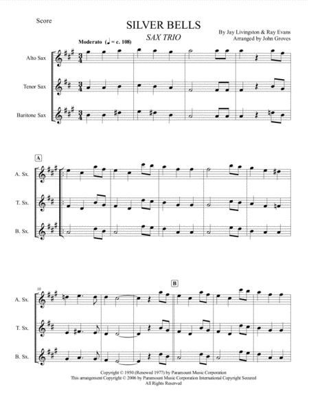 Silver Bells Saxophone Trio Page 2