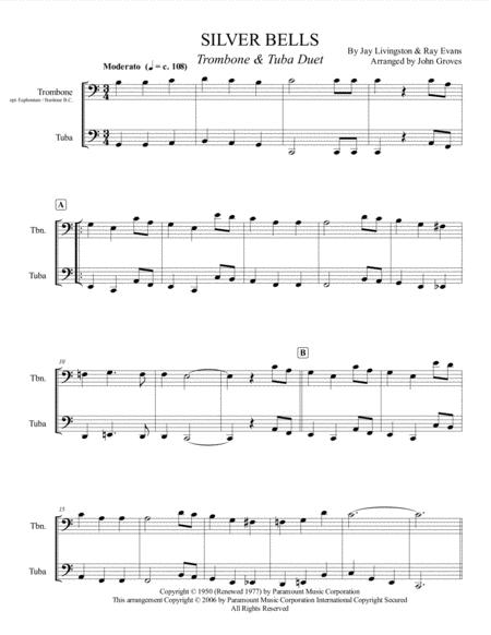 Silver Bells Trombone Tuba Duet Page 2