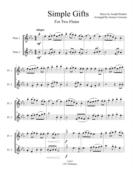 Simple Gifts For Two Flutes Page 2