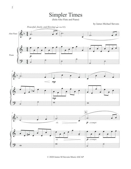 Simpler Times Alto Flute Piano Page 2
