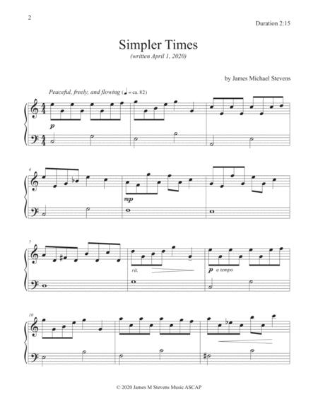 Simpler Times Piano Solo Page 2