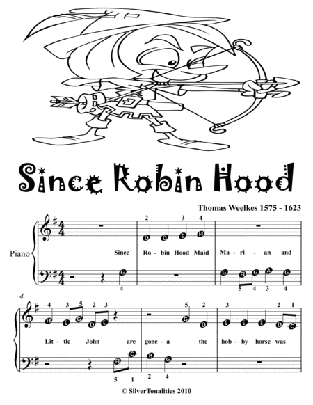 Since Robin Hood Beginner Piano Sheet Music Tadpole Edition Page 2