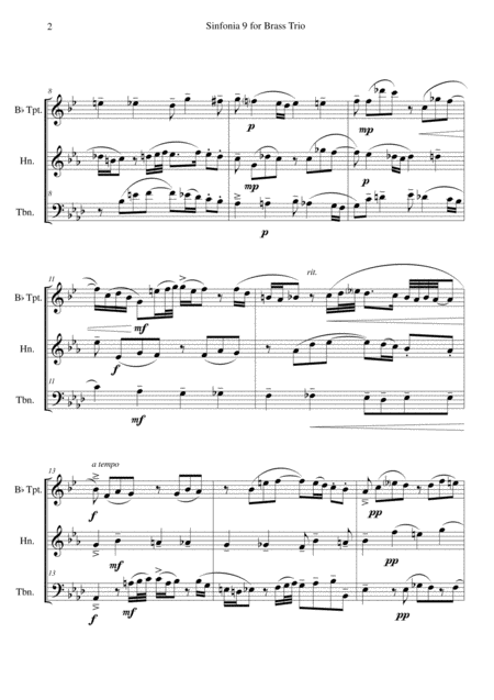 Sinfonia 9 For Brass Trio Page 2