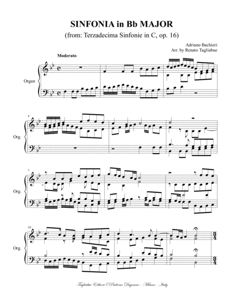 Sinfonia In Bb Major Banchieri For Piano Organ Page 2