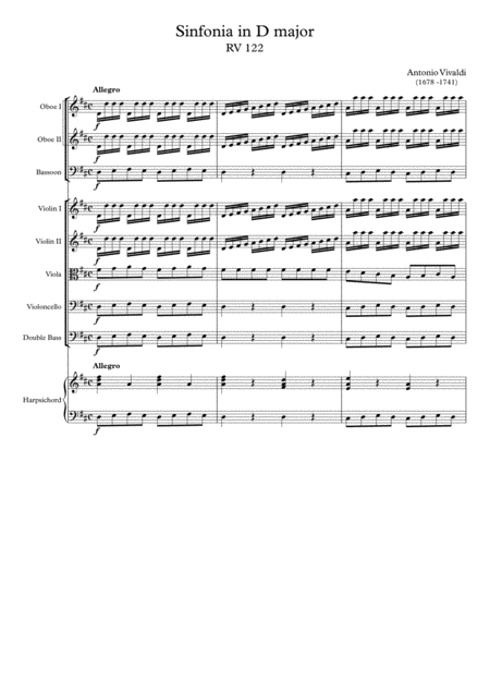 Sinfonia In D Major Rv 122 Page 2