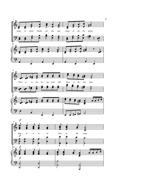 Sing Alleluia Join In The Song Choral Anthem Satb Page 2