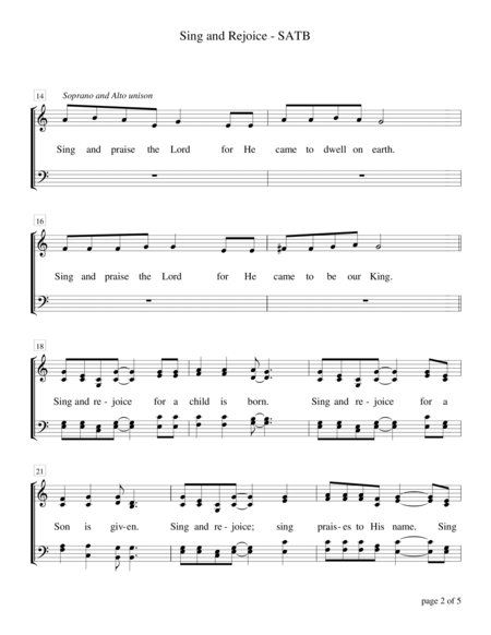 Sing And Rejoice Satb Vocal Score Only Page 2