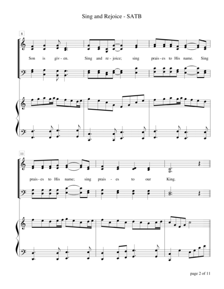 Sing And Rejoice Satb With Piano Accompaniment Page 2