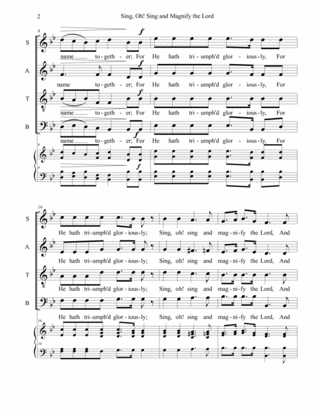 Sing Oh Sing And Magnify The Lord Page 2