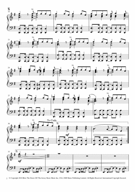 Sing Piano Solo Page 2