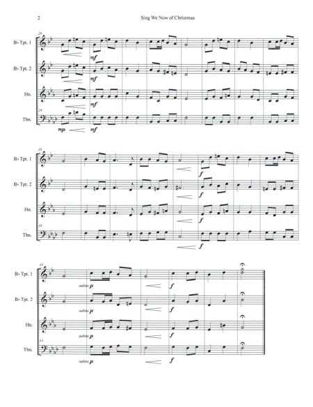 Sing We Now Of Christmas For Brass Quartet Page 2