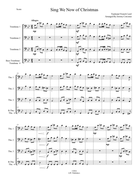 Sing We Now Of Christmas For Trombone Quartet Page 2