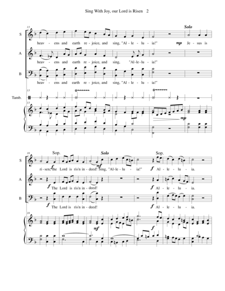 Sing With Joy Our Lord Is Risen Page 2