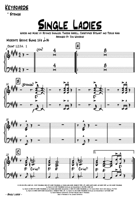 Single Ladies Put A Ring On It Rhythm Section Chart Page 2