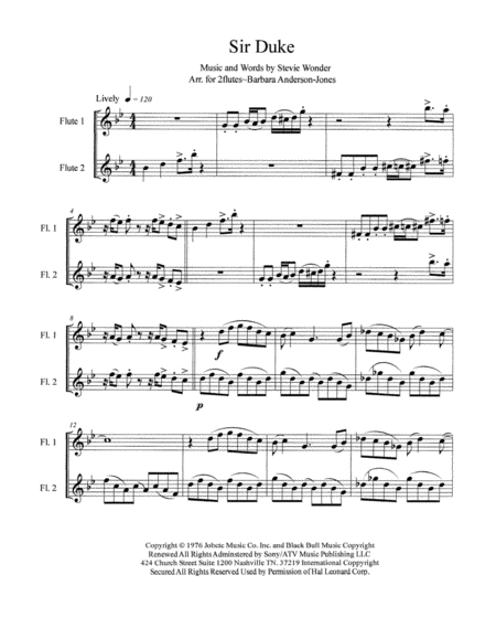 Sir Duke Flute Duet Page 2