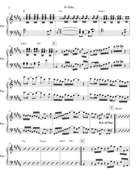 Sir Duke Piano Page 2