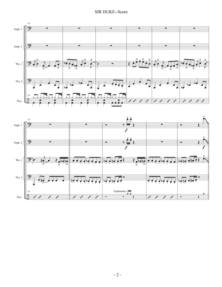 Sir Duke Tuba Euphonium Page 2