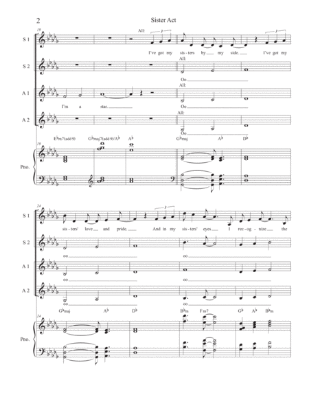 Sister Act From Sister Act The Musical Ssaa With Piano Arranged By Sarah Jaysmith Page 2