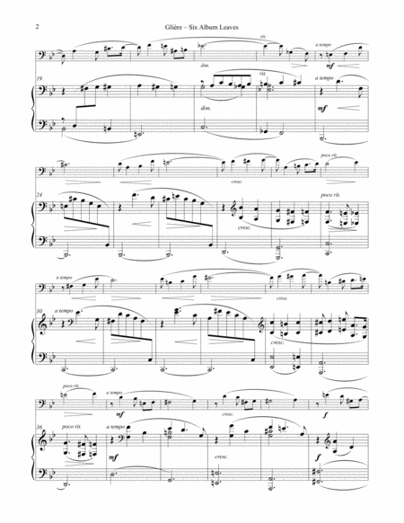Six Album Leaves From Op 51 For Euphonium Piano Page 2