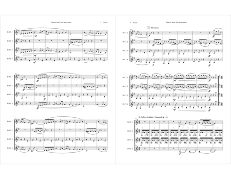 Six Dances From The Nutcracker By Tchaikowsky For Clarinet Quartet Page 2