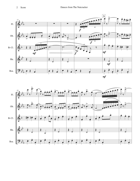 Six Dances From The Nutcracker By Tchaikowsky For Woodwind Quintet Page 2