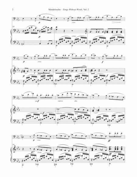 Six Songs Without Words For Euphonium Piano Volume Ii Page 2