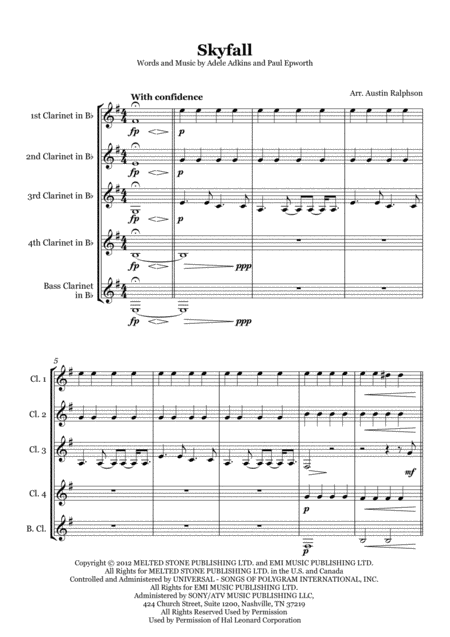 Skyfall Clarinet Quintet Page 2