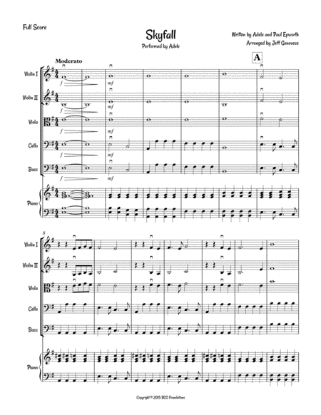 Skyfall For Beginning String Orchestra Page 2